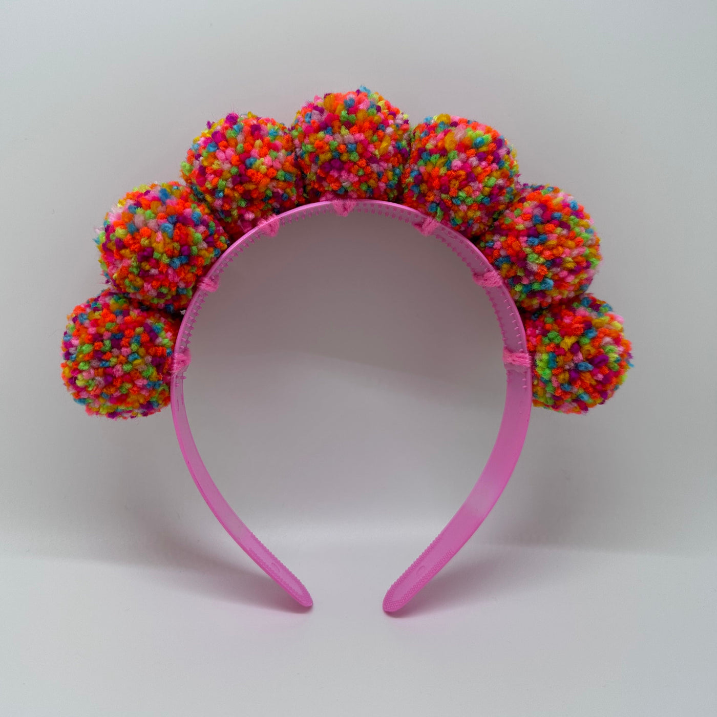 Mini Confetti Pom Pom Crown in Rainbow | Fat Pom Poms