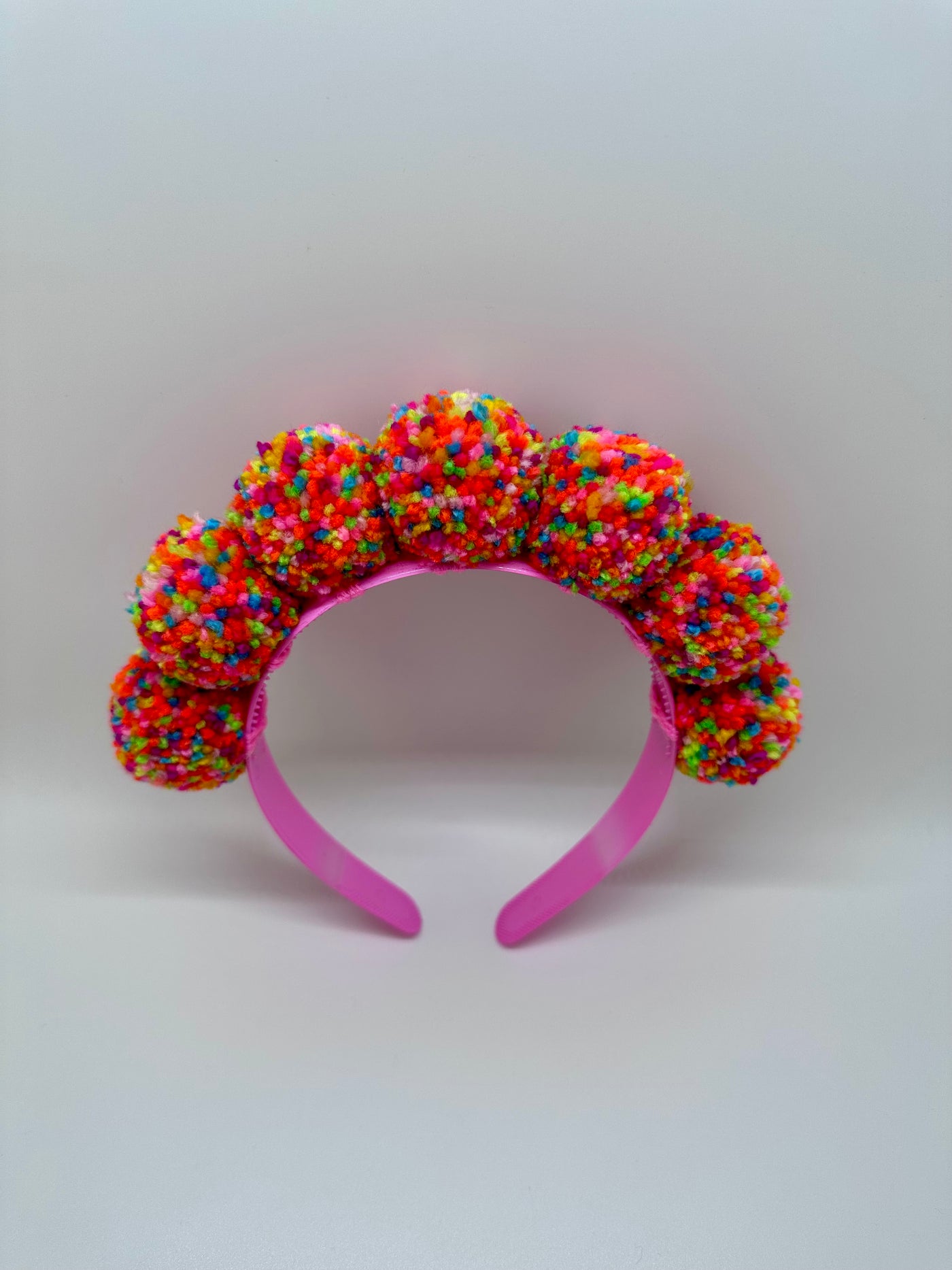 Mini Confetti Pom Pom Crown in Rainbow | Fat Pom Poms
